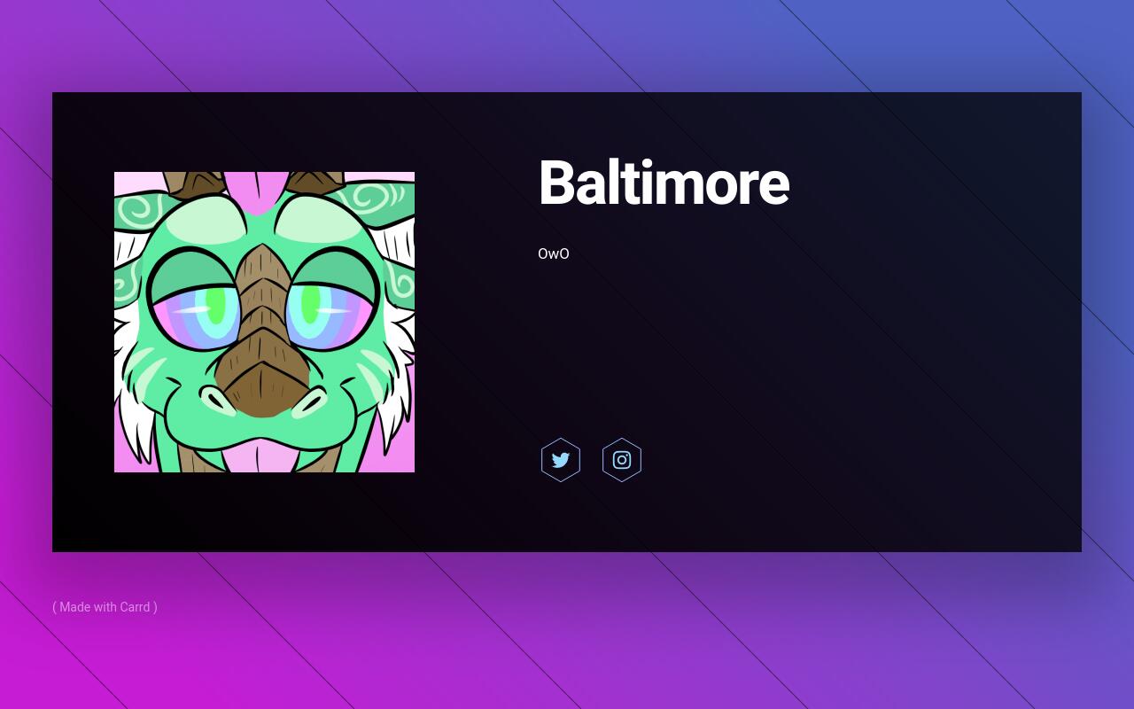 Carrd profile picture for @baltimore